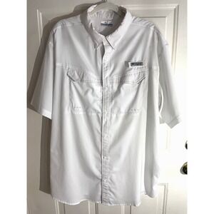 Columbia PFG Men's Low Drag Offshore Short Sleeve Fishing Shirt White Size XL/TG